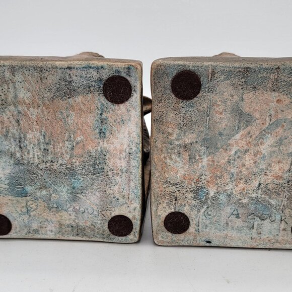 Arthur Court Ram Head Chalkware Bookends - Picture 3 of 4